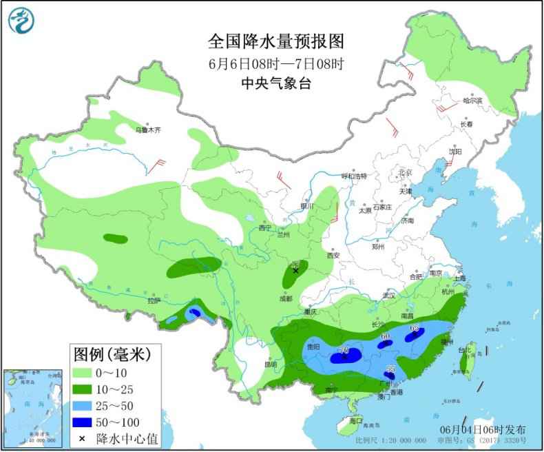 江南华南有持续性强降水 华北黄淮有持续性高温天气